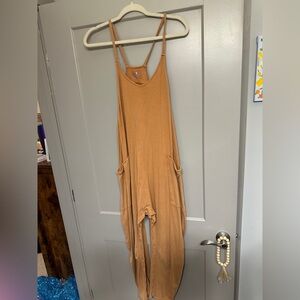 Free People Tan Jumpsuit